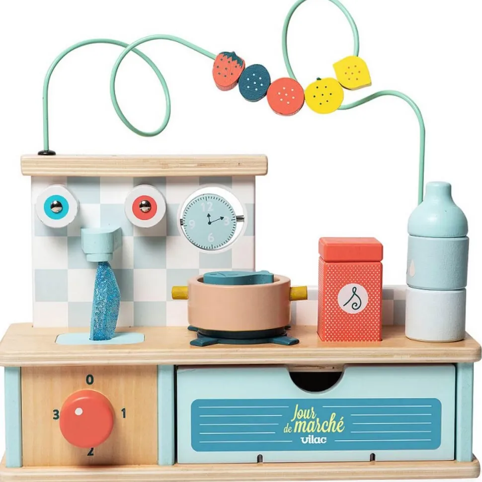 Cuisine en bois : Cuisine d'éveil multi-activité - Vilac