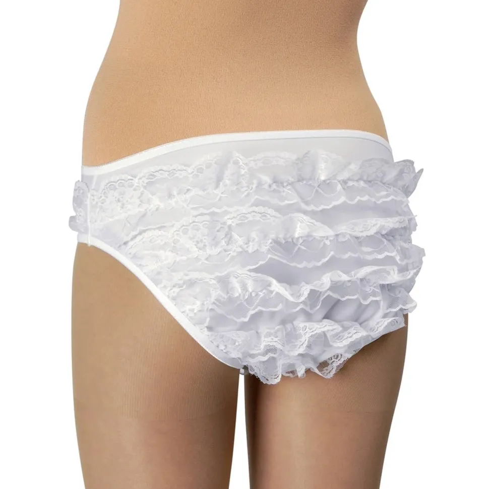 Culotte Ruche blanche, adulte - RueDeLaFete