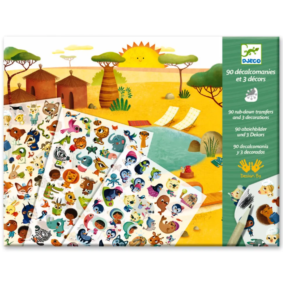 Décalcomanies : Savane, désert et pôle nord - Djeco