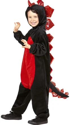 Déguisement De Dragon Noir Et Rouge - Enfant - RueDeLaFete