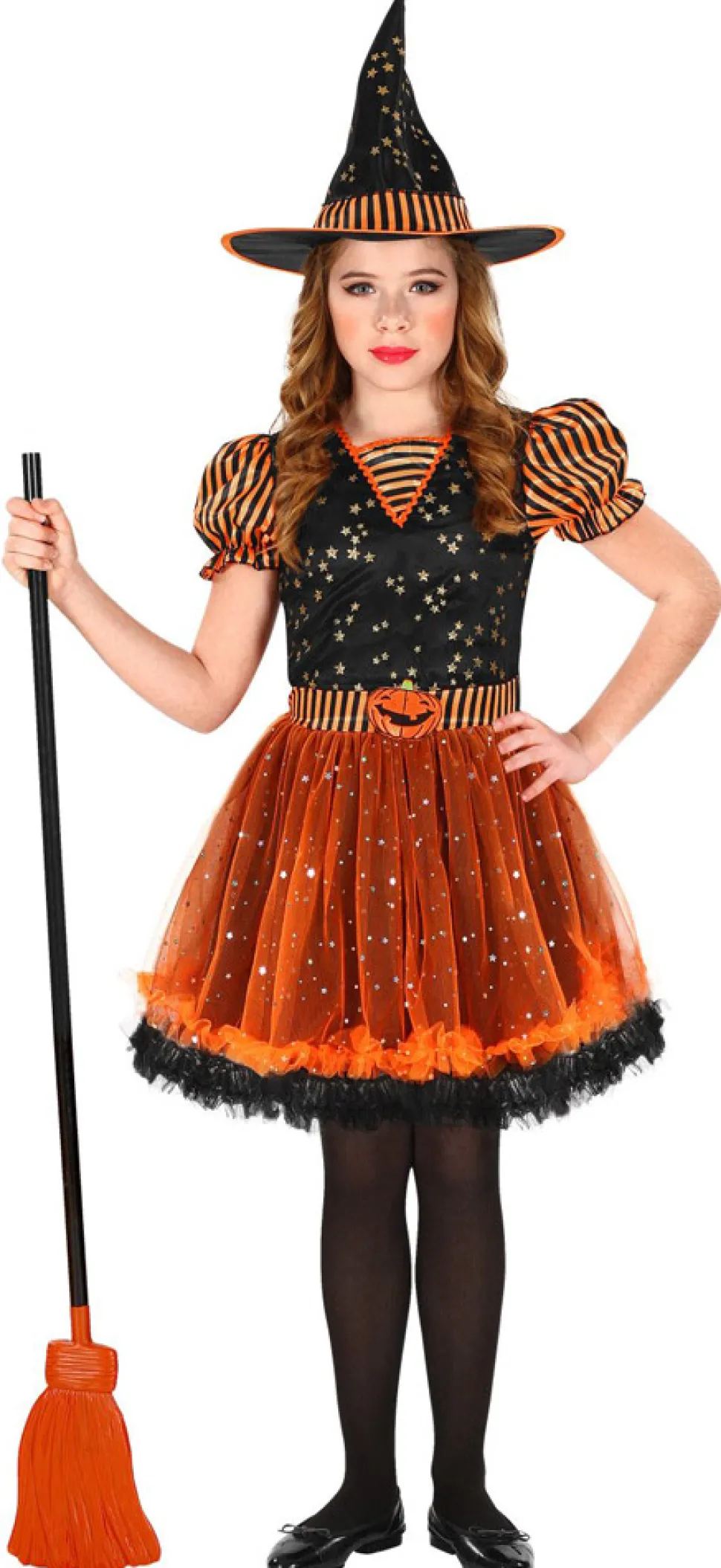 Déguisement De Sorcière - Orange - Enfant - RueDeLaFete