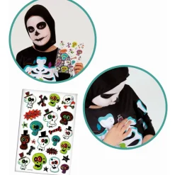 Déguisement Dia de los Muertos avec autocollants - Enfant - RueDeLaFete