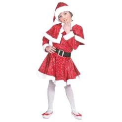 Déguisement Mère Noël Paillettes - Fille - RueDeLaFete