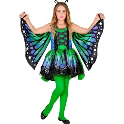 Déguisement papillon - Vert/bleu- Fille - RueDeLaFete