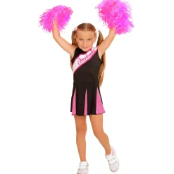 Déguisement Pom Pom Girl Noir et Rose - Fille - RueDeLaFete