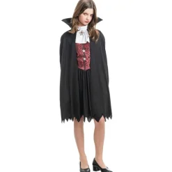 Déguisement Robe Vampiresse Theodora avec cape - enfant - RueDeLaFete
