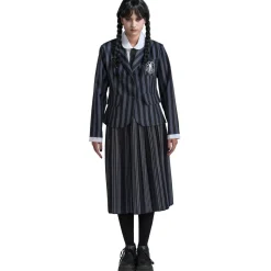 Déguisement Uniforme Noir & Gris Mercredi™ - Fille - RueDeLaFete