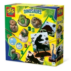 Dinosaures 2 en 1 - Moulage et peinture - SES Creative