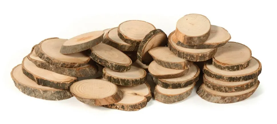 Disques en bois nature ovales set de 30 - Eduplay