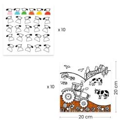 Distributeur de coloriages : Ferme - Djeco