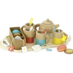 Dînette en bois : Service à thé en bois 21 pièces - Vilac