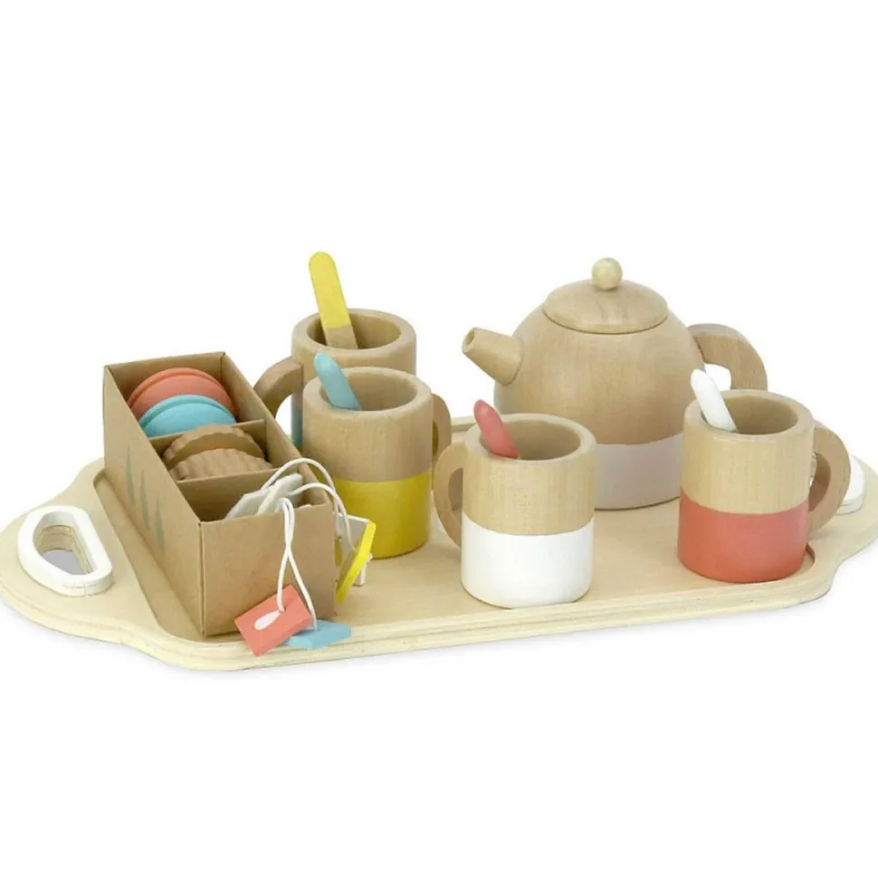 Dînette en bois : Service à thé en bois 21 pièces - Vilac