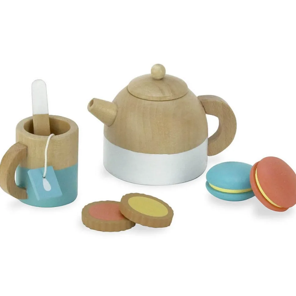 Dînette en bois : Service à thé en bois 21 pièces - Vilac