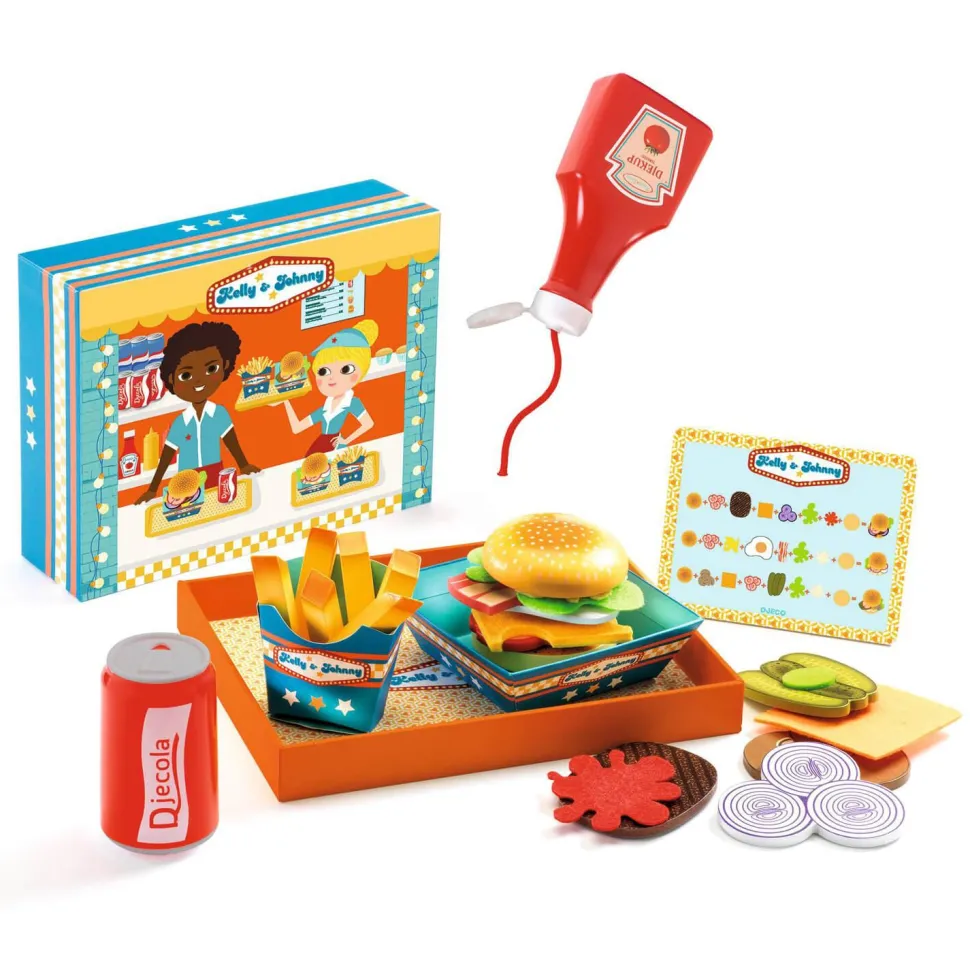 Dînette hamburgers : Kelly et Johnny - Djeco