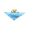 Doudou avec Hochet Ours Triangle 20 cm - Coton Bio Bleu Ciel - Trousselier