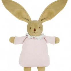 Doudou Lapin Nid d'Ange : Lin rose poudré - Trousselier