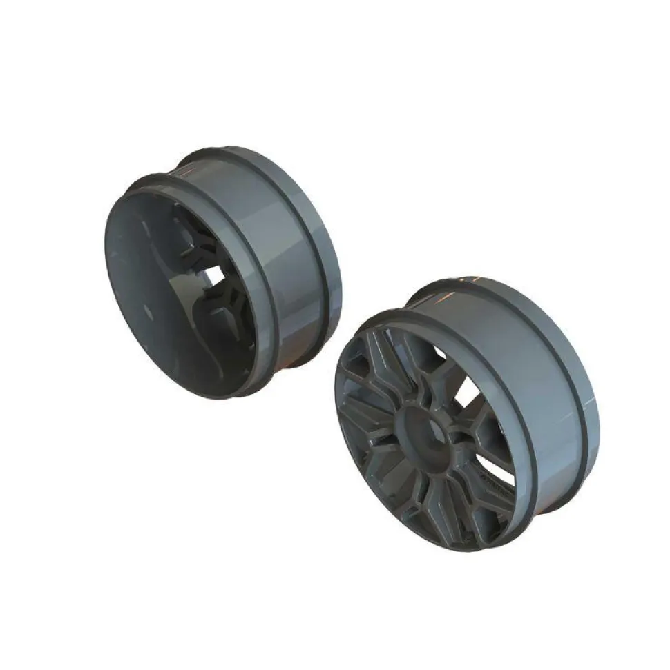 1/8e Buggy Wheel 17mm Hex Gun Metal (2) - Arrma - ARRma