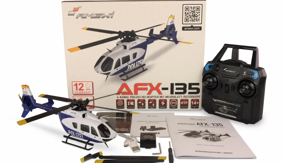 EC-135 Police Hélicoptère 4 Canaux 6G RTF - Amewi