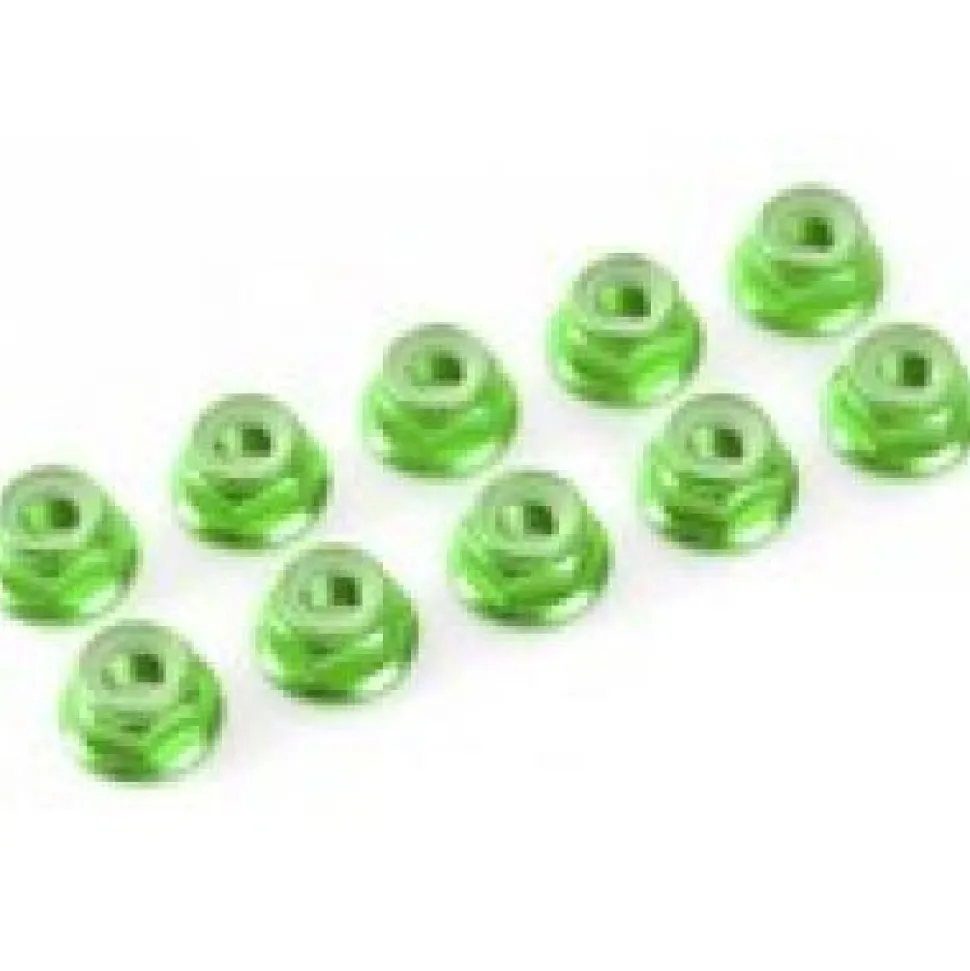 Ecrou Hex Bloq. Flasque M4 Vert - GF-0401-041 - Gforce