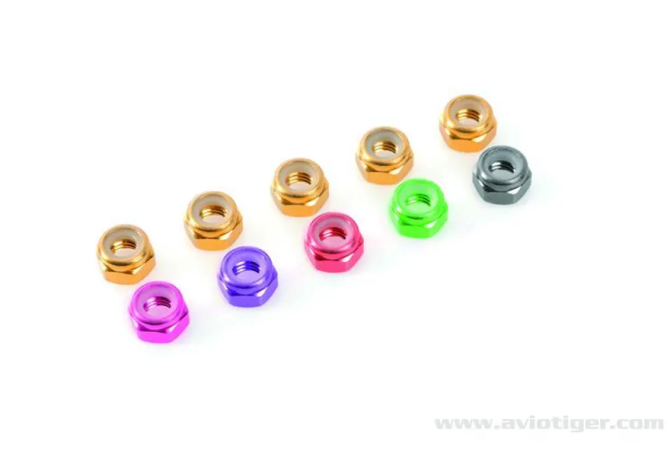 Ecrou Hex Bloq. M4 Alu Metal (1) - GF-0400-043 - Gforce