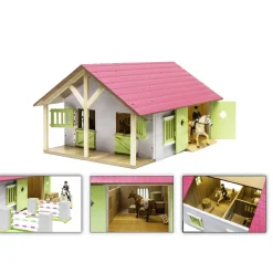 Ecurie de 2 boxes en bois pour chevaux (1:24) - Kids Globe Horses