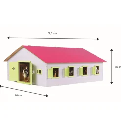 Ecurie de 7 boxes en bois pour chevaux (1:24) - Kids Globe Horses