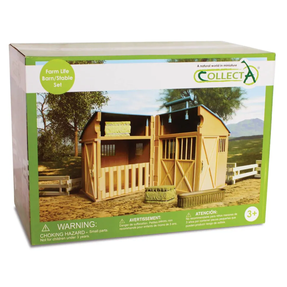 Ecurie pour figurines chevaux avec Accessoires - Figurines Collecta