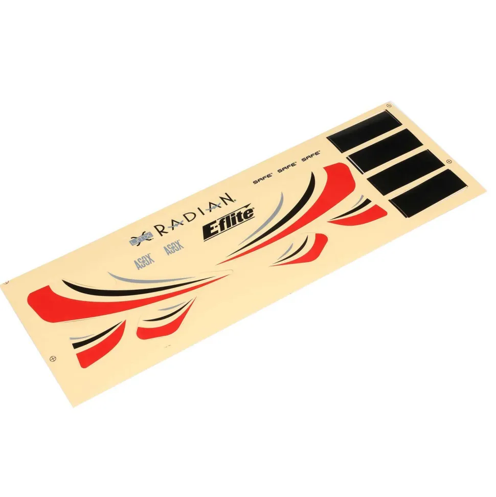 E-flite Decal Sheet - UMX Radian, Red - E-flite