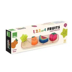 Encastrement en bois : J’apprends à compter les fruits - Vilac