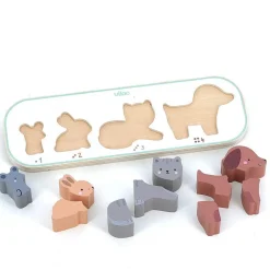 Encastrement en bois - J'apprends à compter les animaux - Vilac