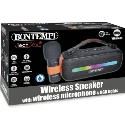 Enceinte avec microphone sans fil et lumières RGB - Bontempi