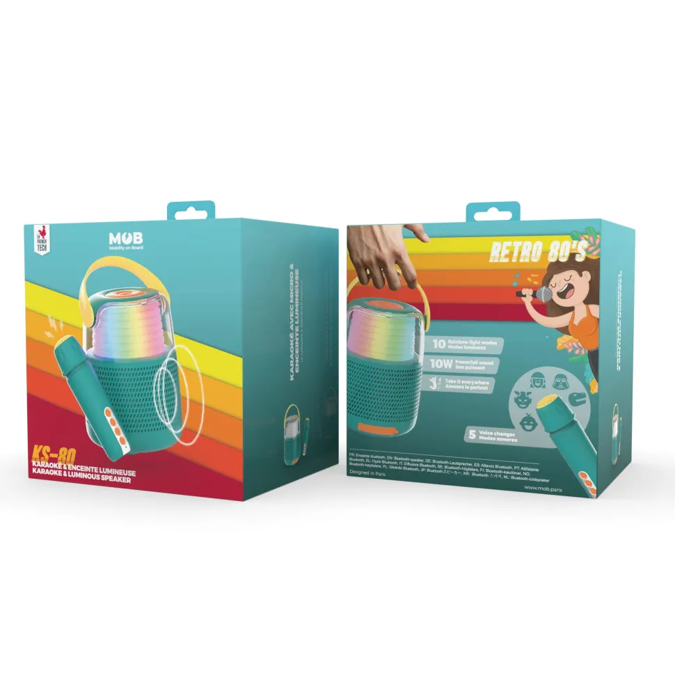Enceinte lumineuse avec micro Ks-80 - Mob