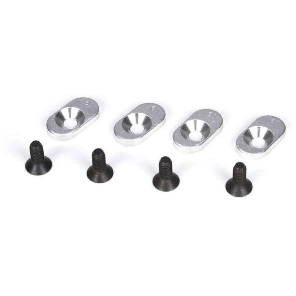 Engine Mount Inserts & Screws, 19.5/58 (4): 5T - Losi - TLR