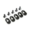 EngineMntInsert&Screws, BLK, 20T(5): 5ive-T 2.0 - Losi - TLR