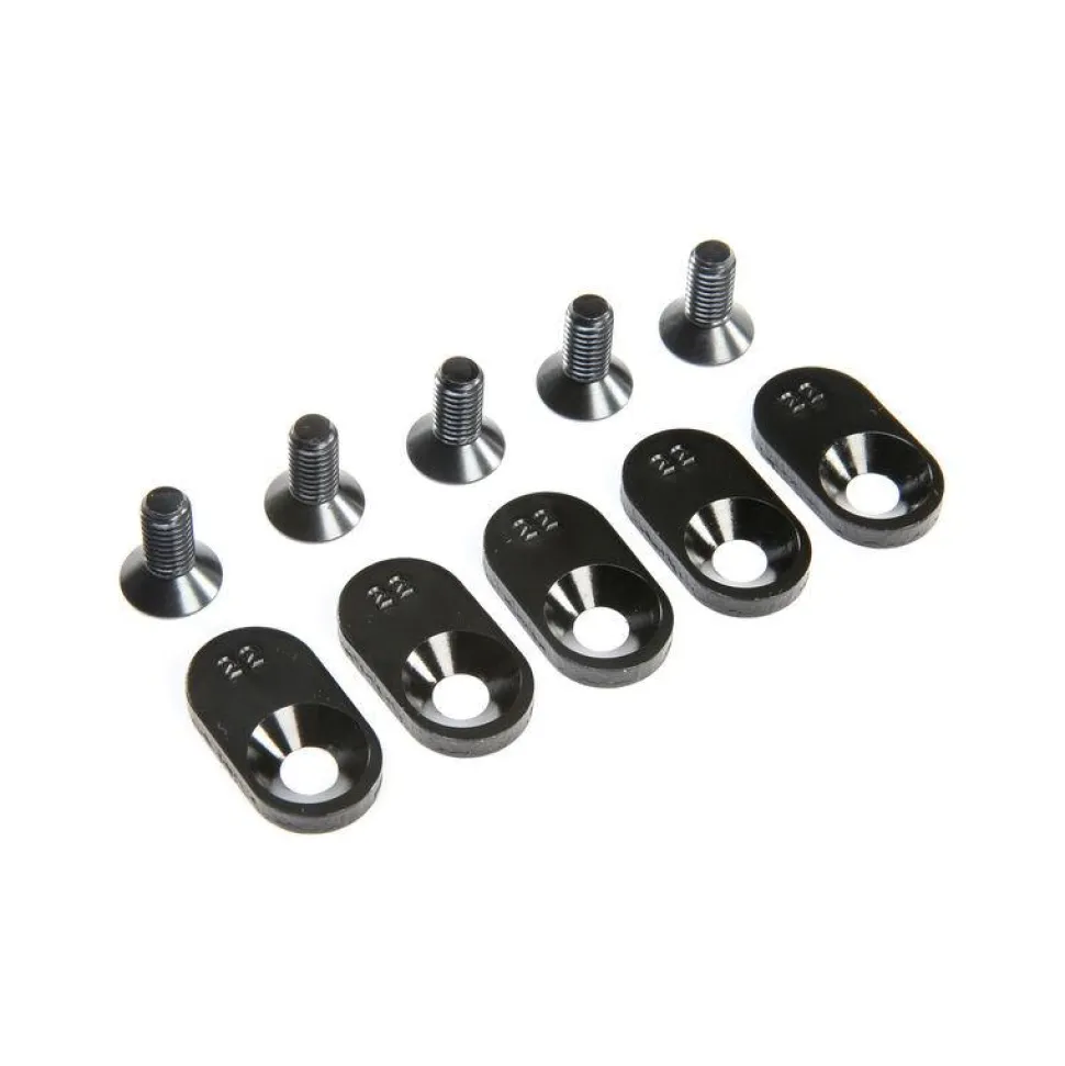 EngineMntInsert&Screws, BLK, 22T(5): 5ive-T 2.0 - Losi - TLR