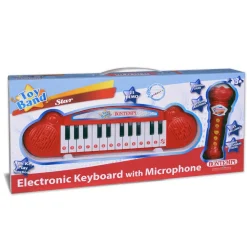 Ensemble de clavier électronique + micro rouge - Bontempi