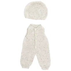 ENSEMBLE de VÊTEMENTS TRICOTÉ ecru pour poupées de 40cm - Miniland
