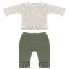 ENSEMBLE de VÊTEMENTS TRICOTÉ vert/ecru pour poupées de 32cm - Miniland