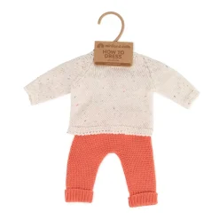 Ensemble tricoté - pull et pantalon pour poupées 38cm - Miniland