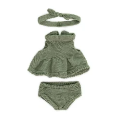 Ensemble tricoté - robe et bandeau pour poupées 21cm - Miniland
