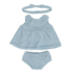 Ensemble tricoté - robe et bandeau pour poupées 38cm - Miniland