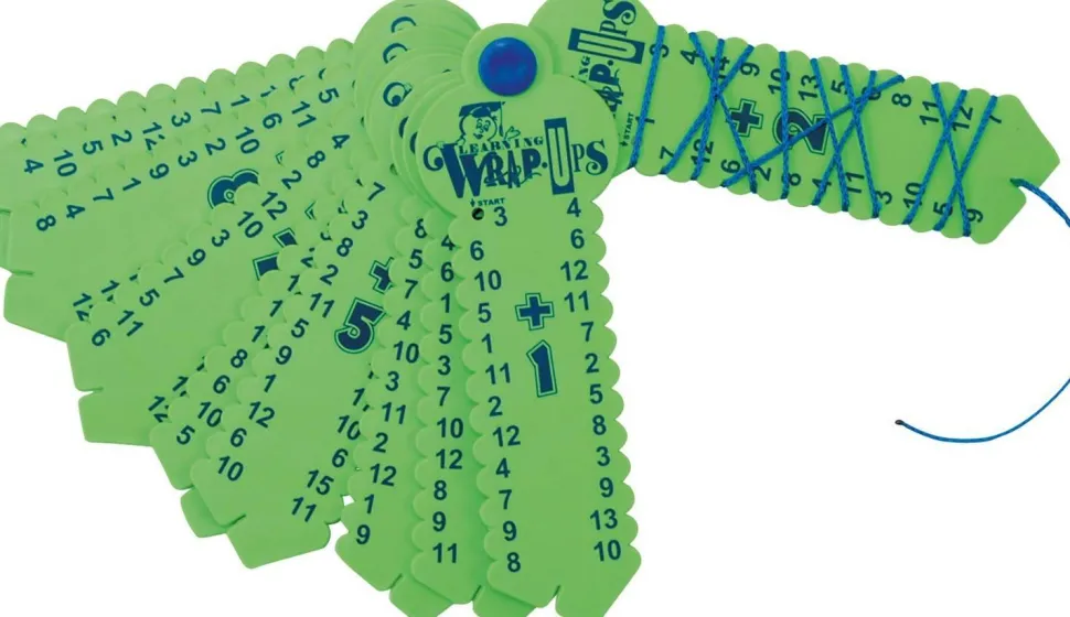 Eventail de comptage addition, 10 tableau dim. 5 x 15 x 2,5 cm, Autocontrôle par l'élève - Eduplay