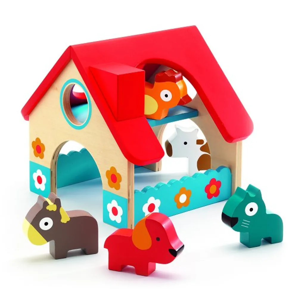 Ferme en bois et animaux : La petite ferme - Djeco