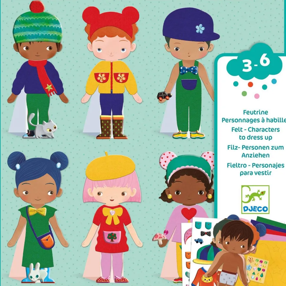 Feutrine Personnages à Habiller : S’habiller de douceur - Djeco
