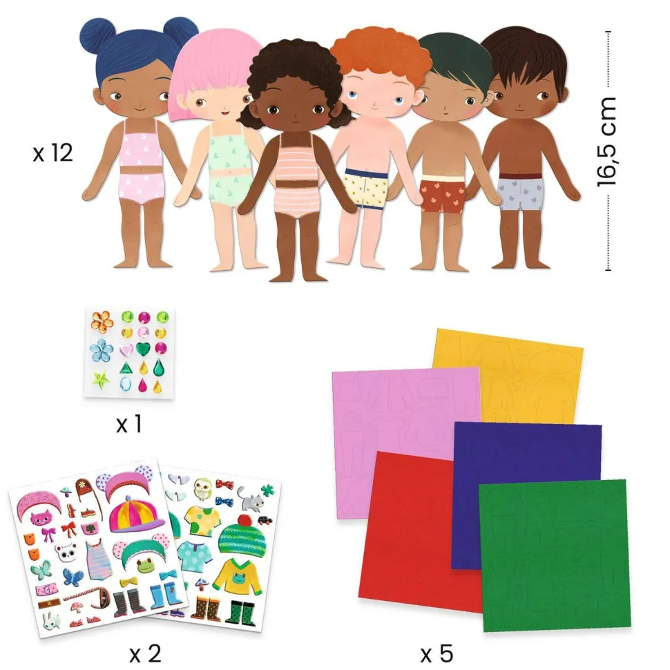 Feutrine Personnages à Habiller : S’habiller de douceur - Djeco