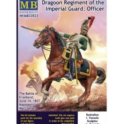 Figurine : Officier Garde Impériale et cheval - Bataille de Friedland - Guerre Napoléonienne - Master Box