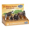 Figurine Animaux sauvages : Coffret : Okapi, Chimpanzés, Gnou - Papo