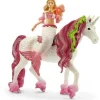 Figurine bayala : Sirène Feya sur licorne de mer - Schleich