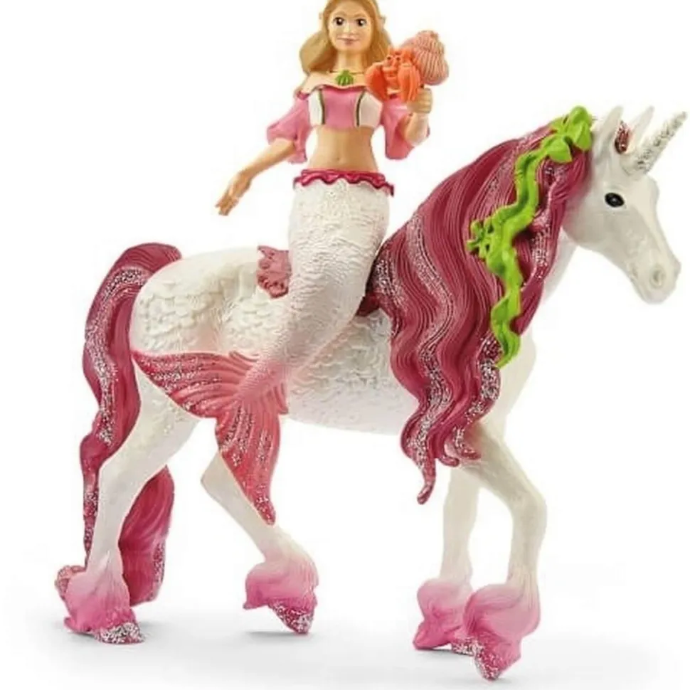 Figurine bayala : Sirène Feya sur licorne de mer - Schleich