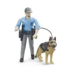 Figurine Bworld : Policier avec son chien - Bruder